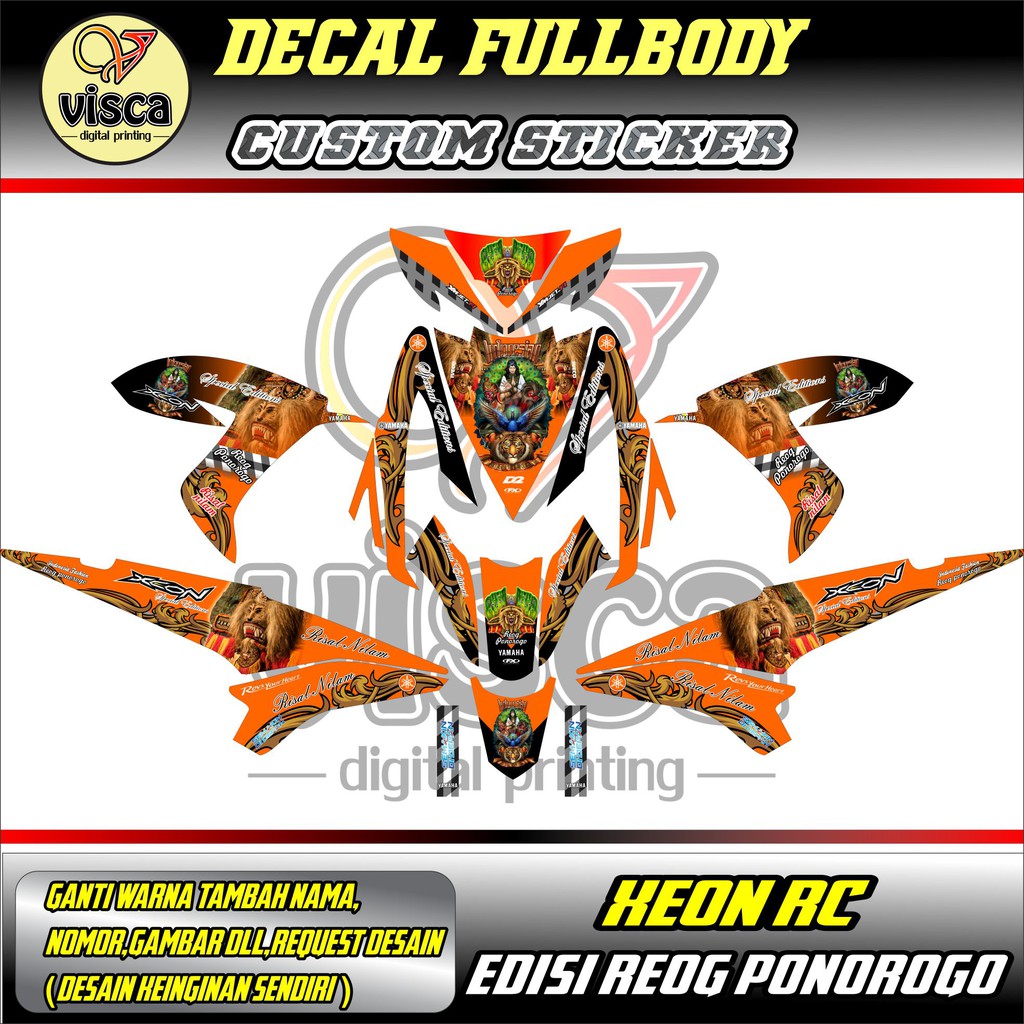 STIKER DECAL STRIPING FULL BODY XEON RC EDISI REOG PONOROGO Shopee Indonesia