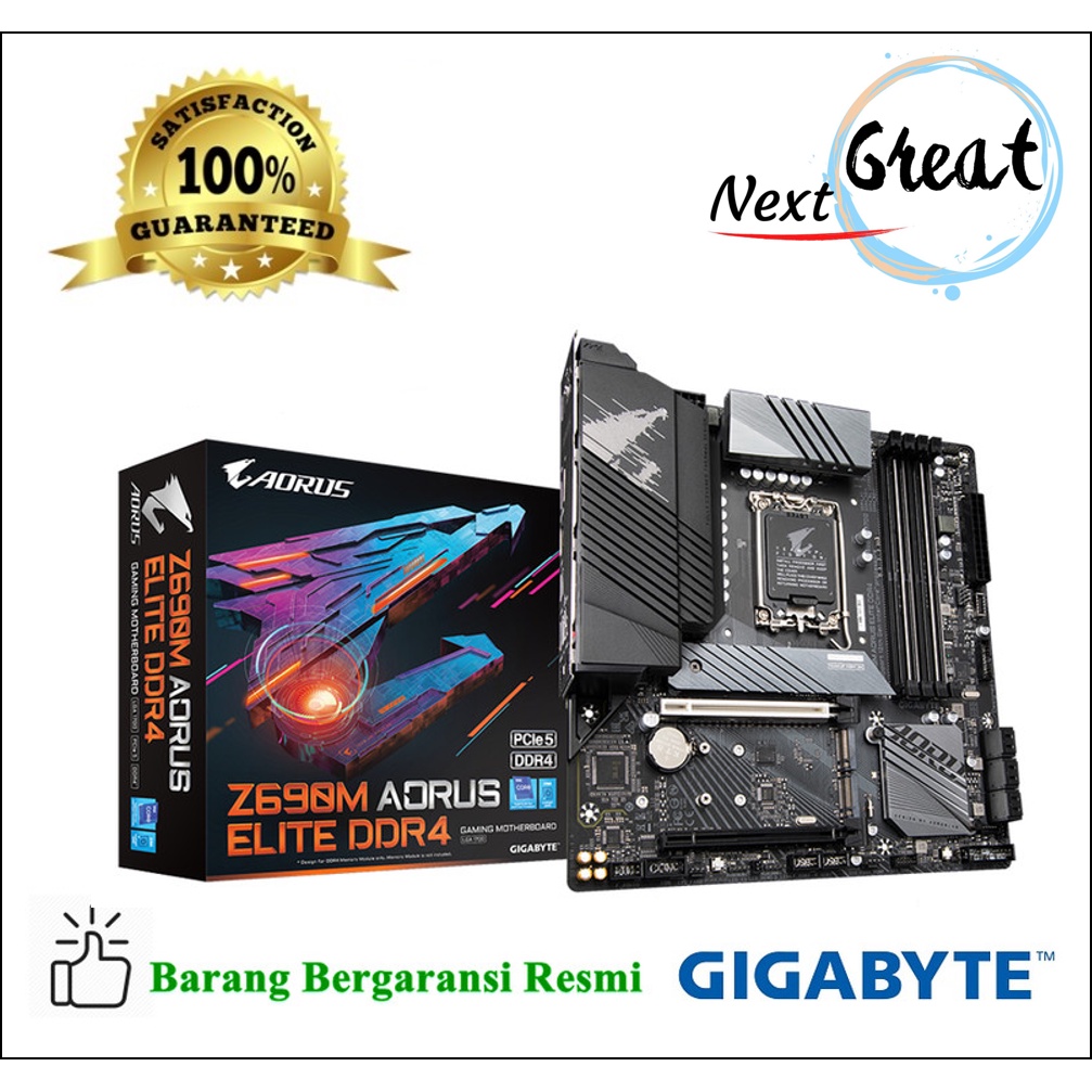 Gigabyte Motherboard Z690M AORUS ELITE DDR4 Socket LGA1700 Micro ATX
