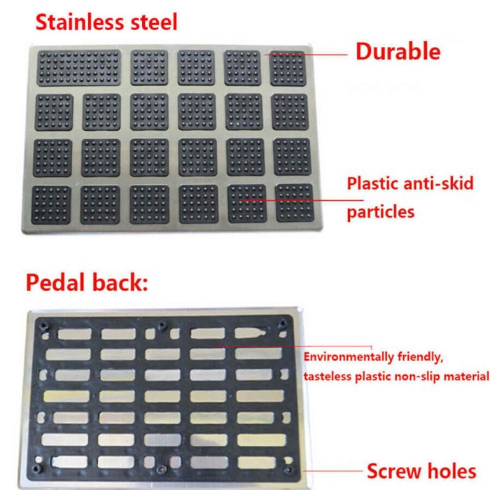 Car Pedal Foot Plate Tatakan Anti Slip Plat Injakan Karpet Besi Mobil