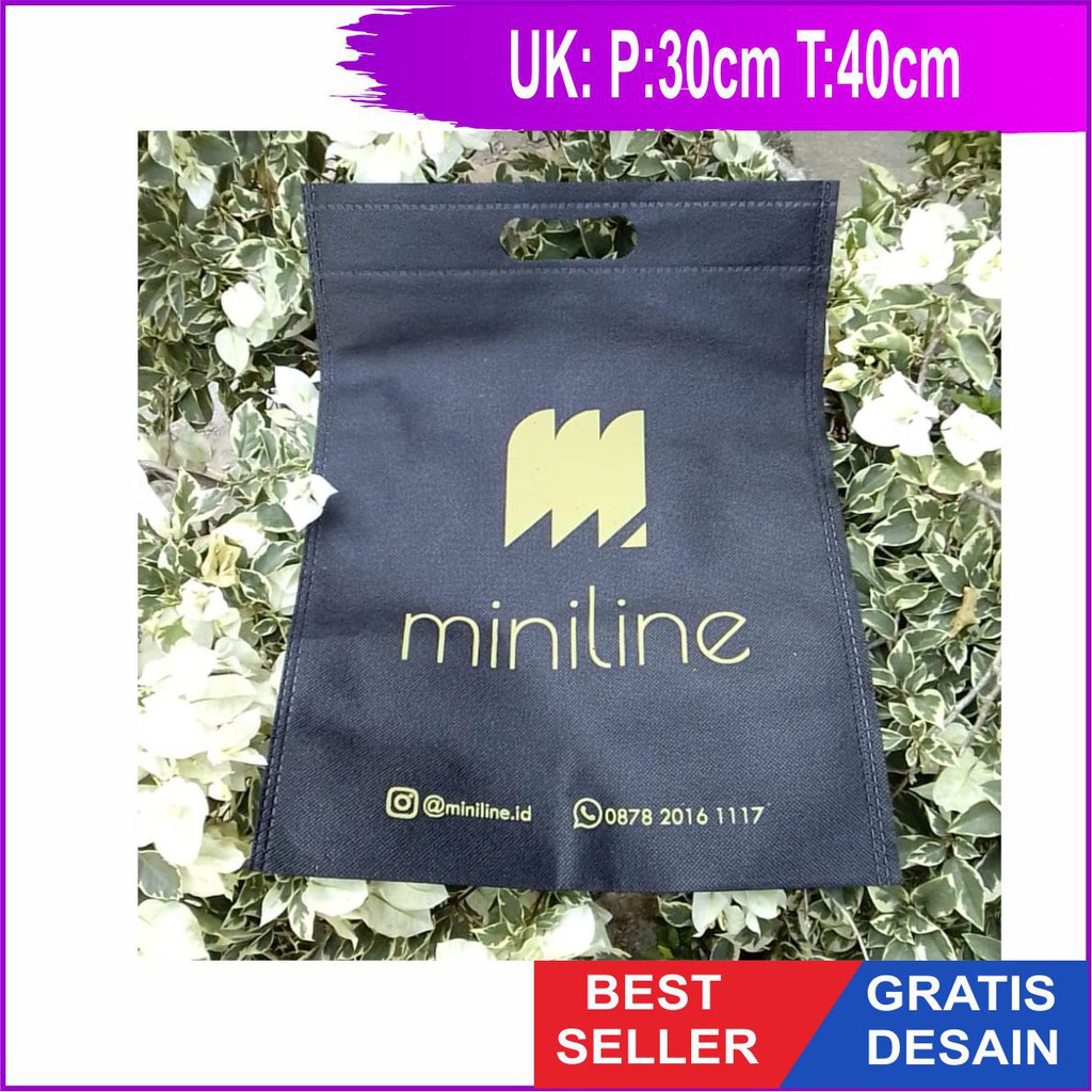 

FREE DESAIN 30x40cm Goodie Bag Custom, Tas Goodie Bag, Spunbond Custom, Tas Spunbond Sablon