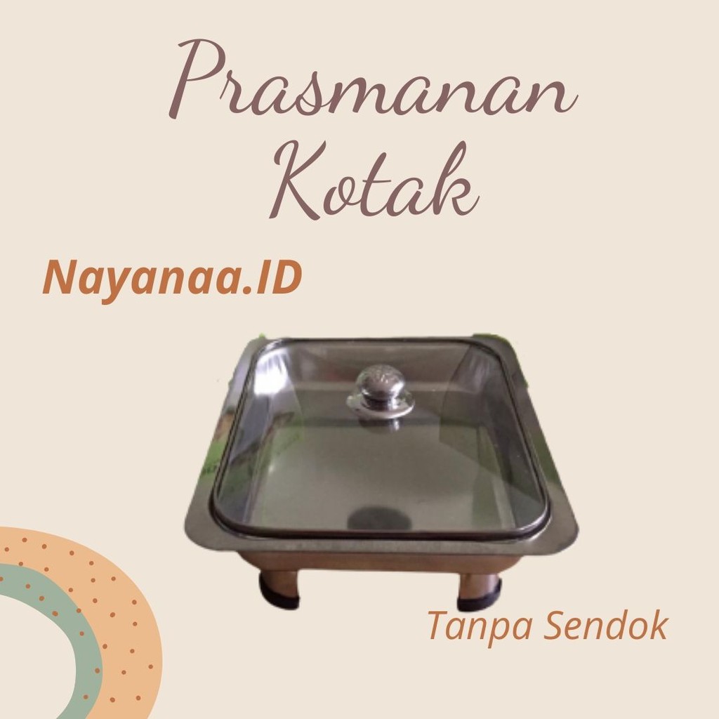 Tempat Makan Prasmanan Silver TTP Ukiran 555 - Prasmanan Satuan - Prasmanan Stainless Pan