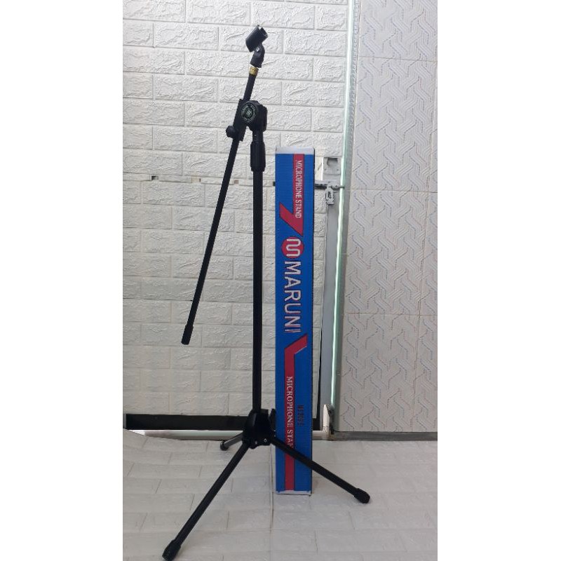 Stand Mic Maruni Panjang Hitam +Holder Mic