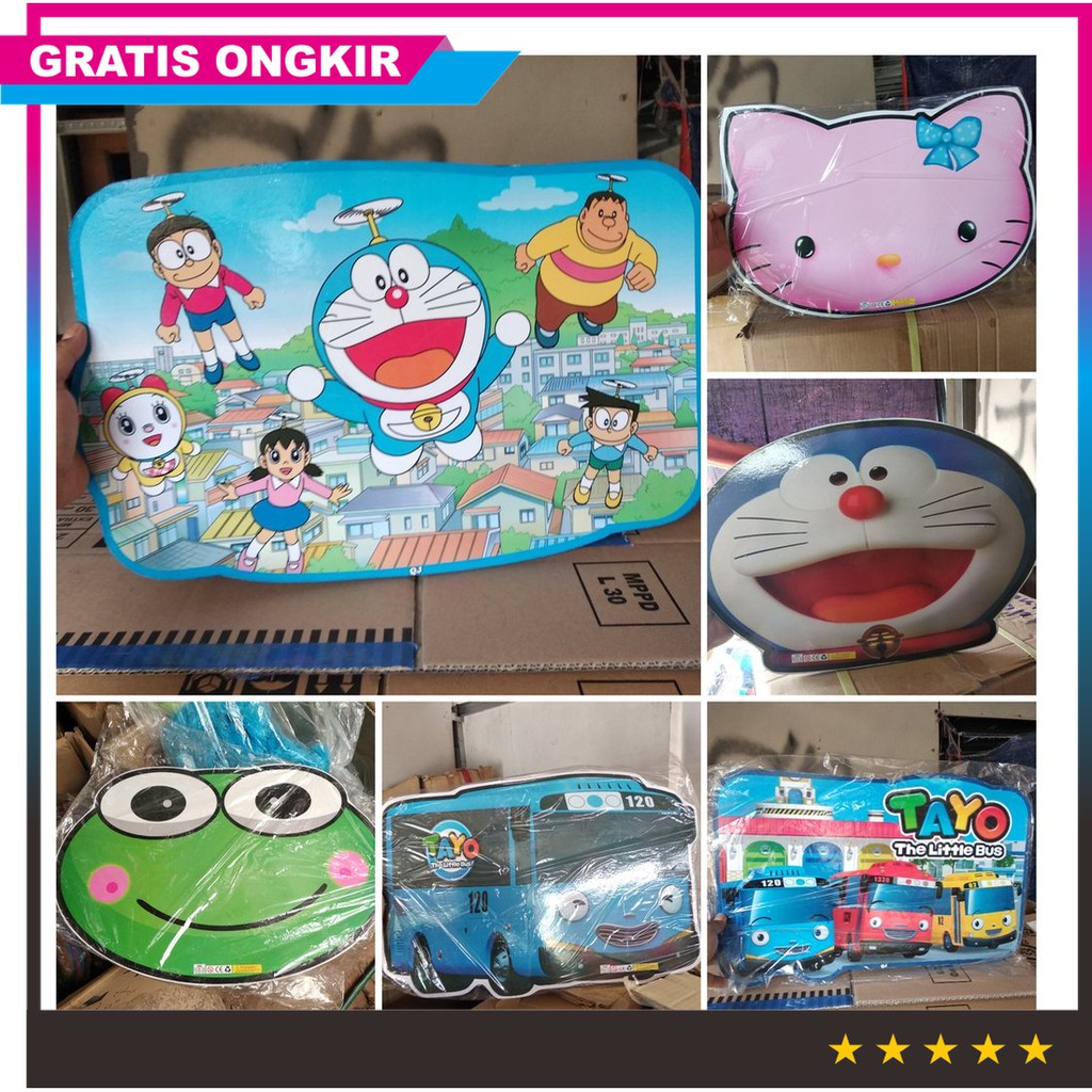 Ready Meja Belajar Anak Gambar Kartun Kaki Aluminium Meja Karakter Limited