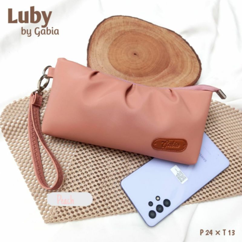 LUBY STRIPE / CHOCOLY BY GABIA DOMPET PANJANG POUCH HP MAKE UP