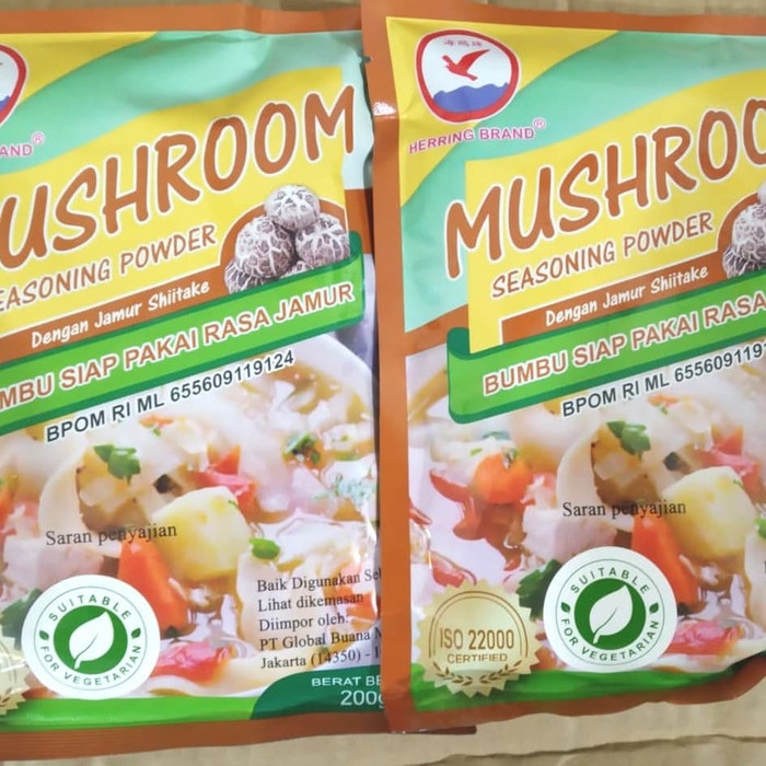 

NEW Kaldu Jamur / Mushroom Seasoning Powder SU Brand 200g Merk Herring
