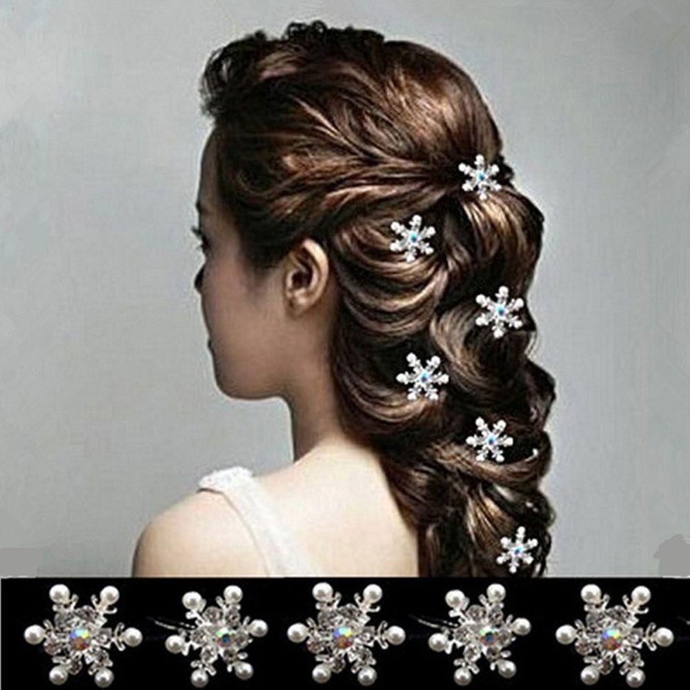 Needway   Jepit Rambut Halus Wanita Bridal Snowflake Headwear