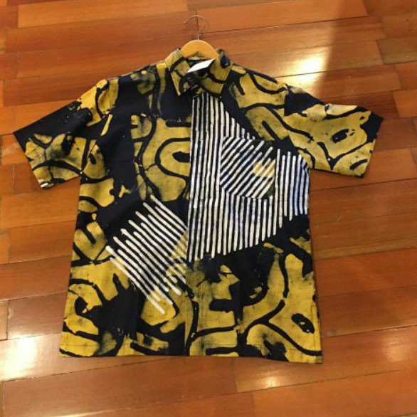 Hem Pria Batik Katun by Dian Pelangi LIMITED EDITION Kemeja Cowok Pesta Kerja Kantor Casual Formal