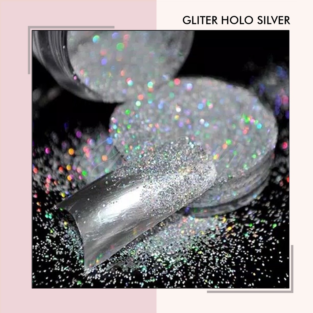 5 grams glitter hologram silver gliter holo silver gold rainbow colors effect