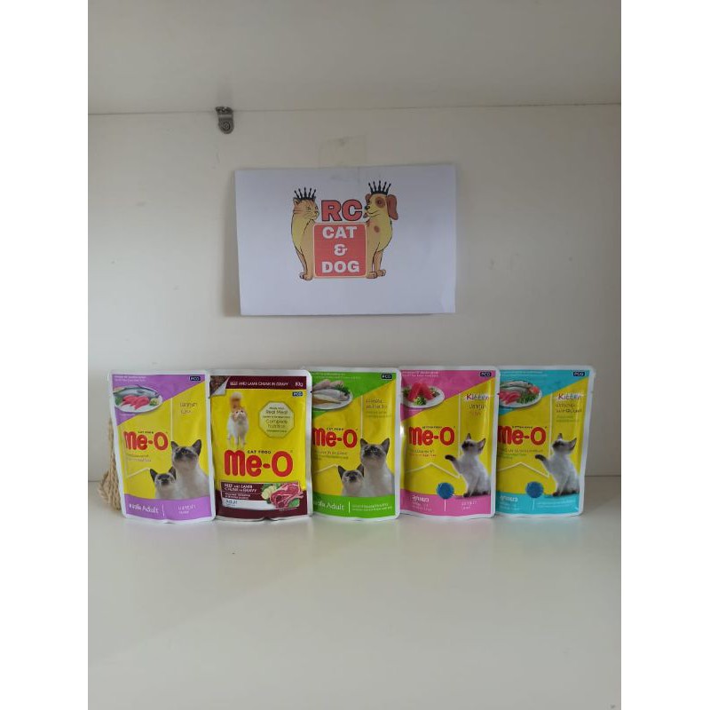 meo sachet all varian 80gr 12 pcs wetfood pouch makanan Kucing wetfood catfood