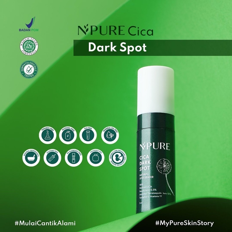 NPURE Spot Treatment Acne Spot 20gr / Dark Spot 5ml BPOM Centella Asiatica