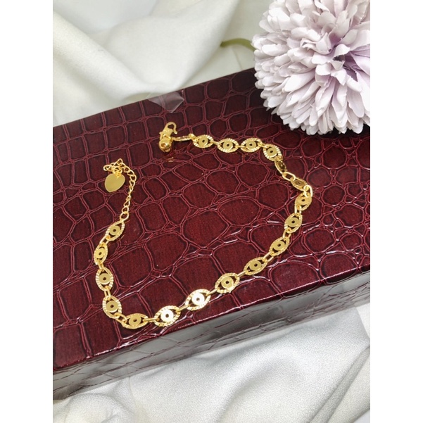 Gelang kaki motif Lapis 24k emas Xuping dewasa