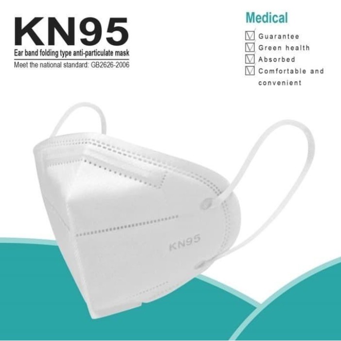 Masker KN95 + Respirator Filter N95 Filter Mask 5 PLY Medical Grade