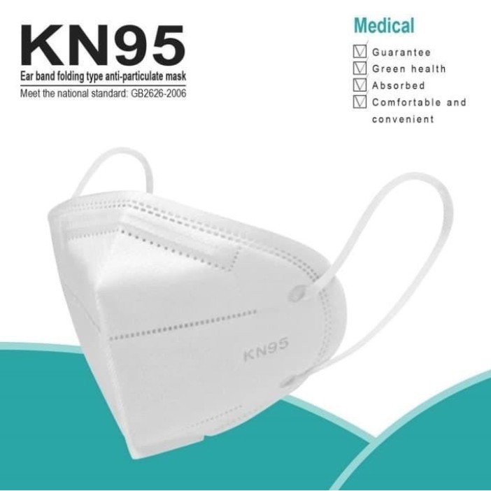 Masker KN95 + Filter Respirator N95 Filter Mask 5 PLY Medical Grade