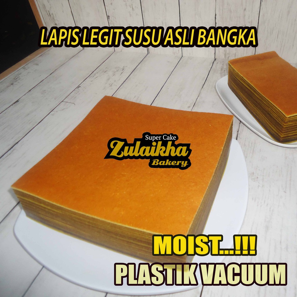 Lapis legit susu khas bangka asli super wisman ukuran 20 x 20 cm