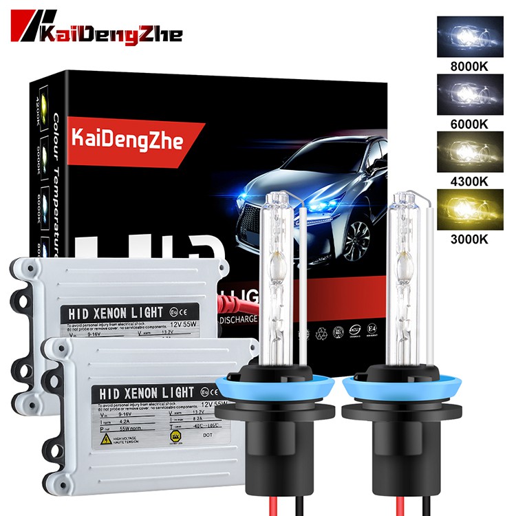 Xenon H7 55w Slim Ballast Hid Xenon 12v H1 H3 H4 H8 H11 Hb3 Hb4 3000k 4300k 6000k 8000k Pengganti Halogen