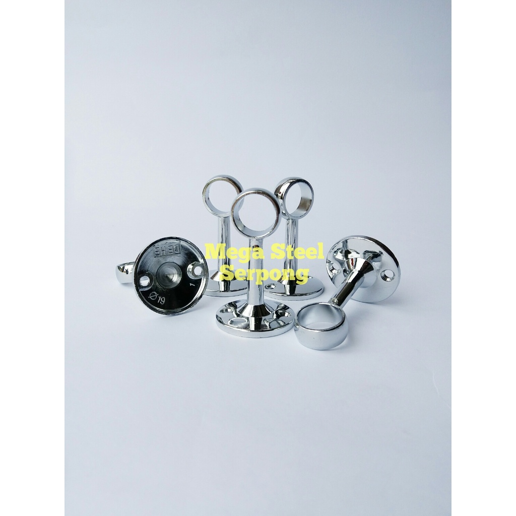 Bracket braket Pipa Kaki Tembus Stainless 1/2 Inch 1.3 cm