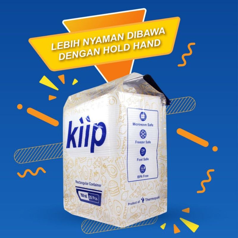KIIP Thinwall Food Container/Kotak Makan Plastik Klip  @25set