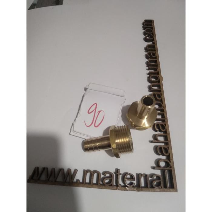 Unik nepel selang drat luar 5/8 x 3/4 kuningan penyambung keran neple kran Murah