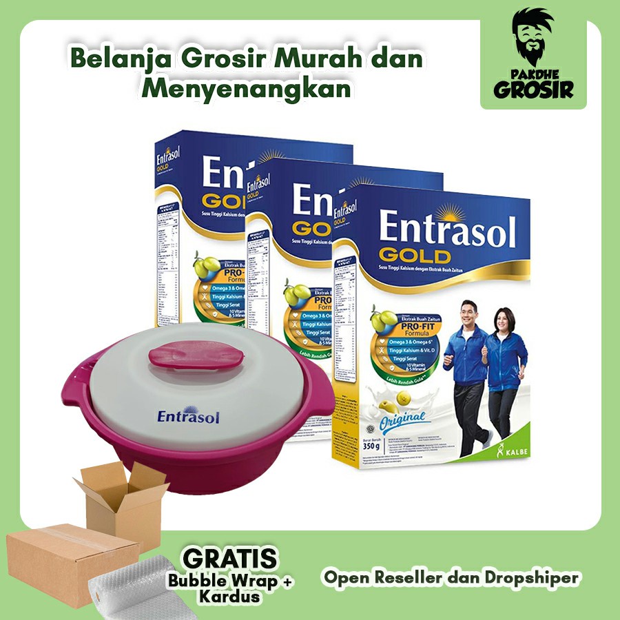 

Entrasol Gold Original 350 gram ( 3pcs ) FREE MANGKOK ENTRASOL 1