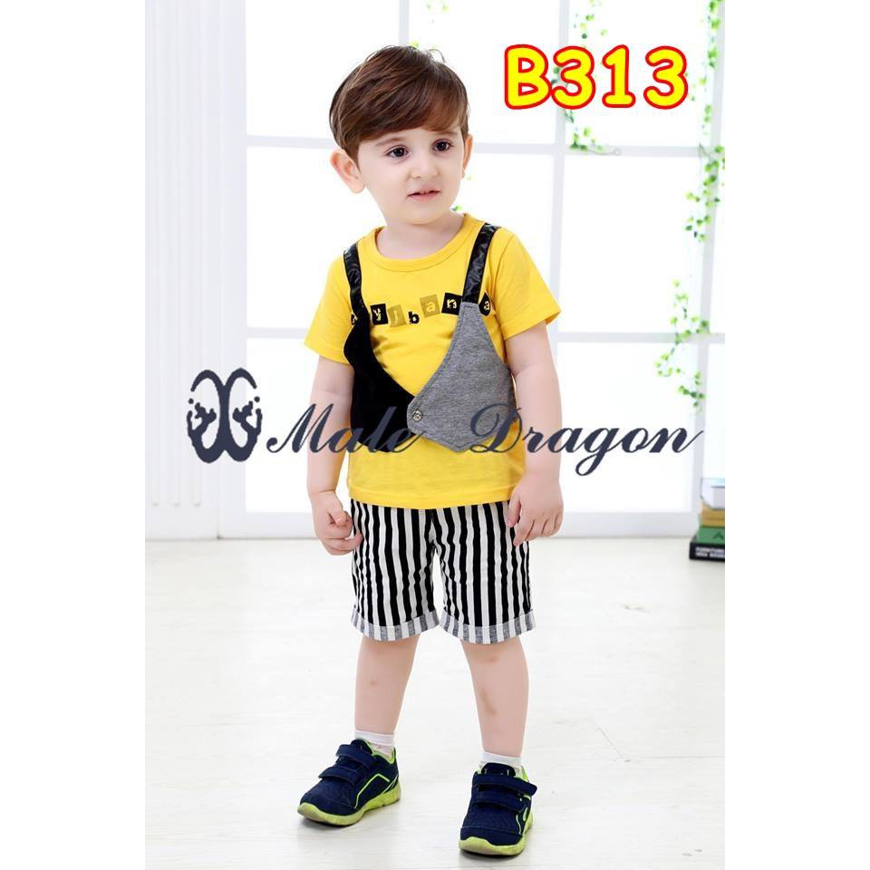 B313 SETELAN BAJU PENDEK MALE DRAGON BOY