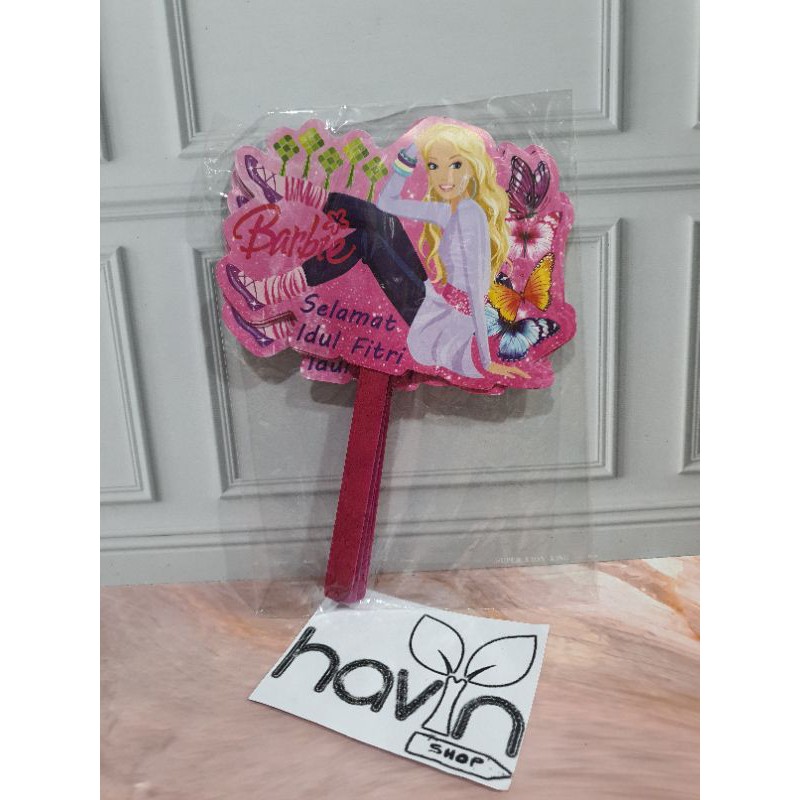 AMPLOP LEBARAN model KIPAS ukuran (8.5cm X 16.5cm)/ANGPAO IDUL FITRI KIPAS-Barbie