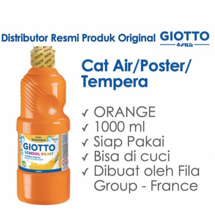 

Giotto School Paint 1000 Ml Orange Jingga Cat Air Poster Washable 1 L
