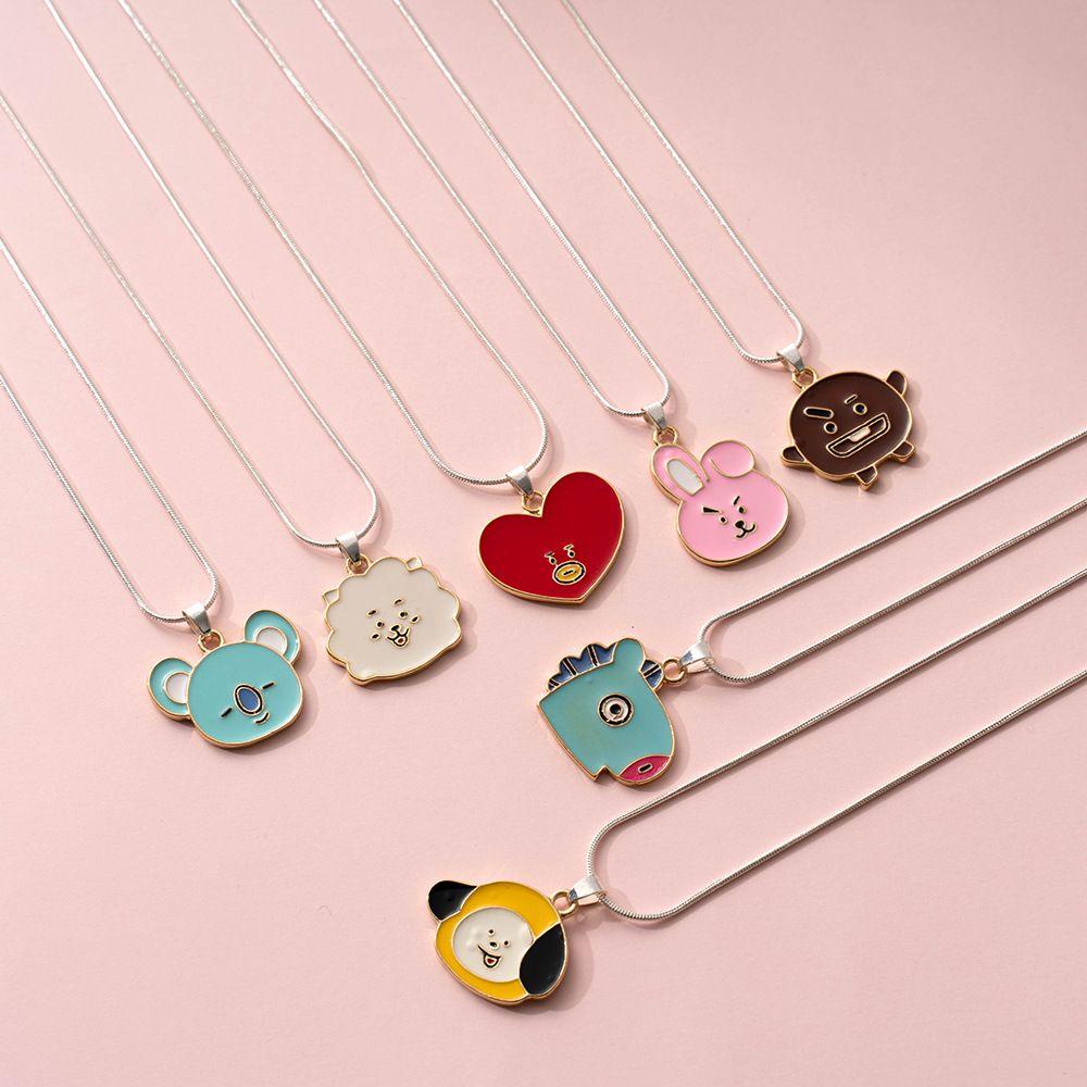 Preva BTS Kalung Fashion Perhiasan Lucu Perhiasan Indah Charms BT21 Jewelry