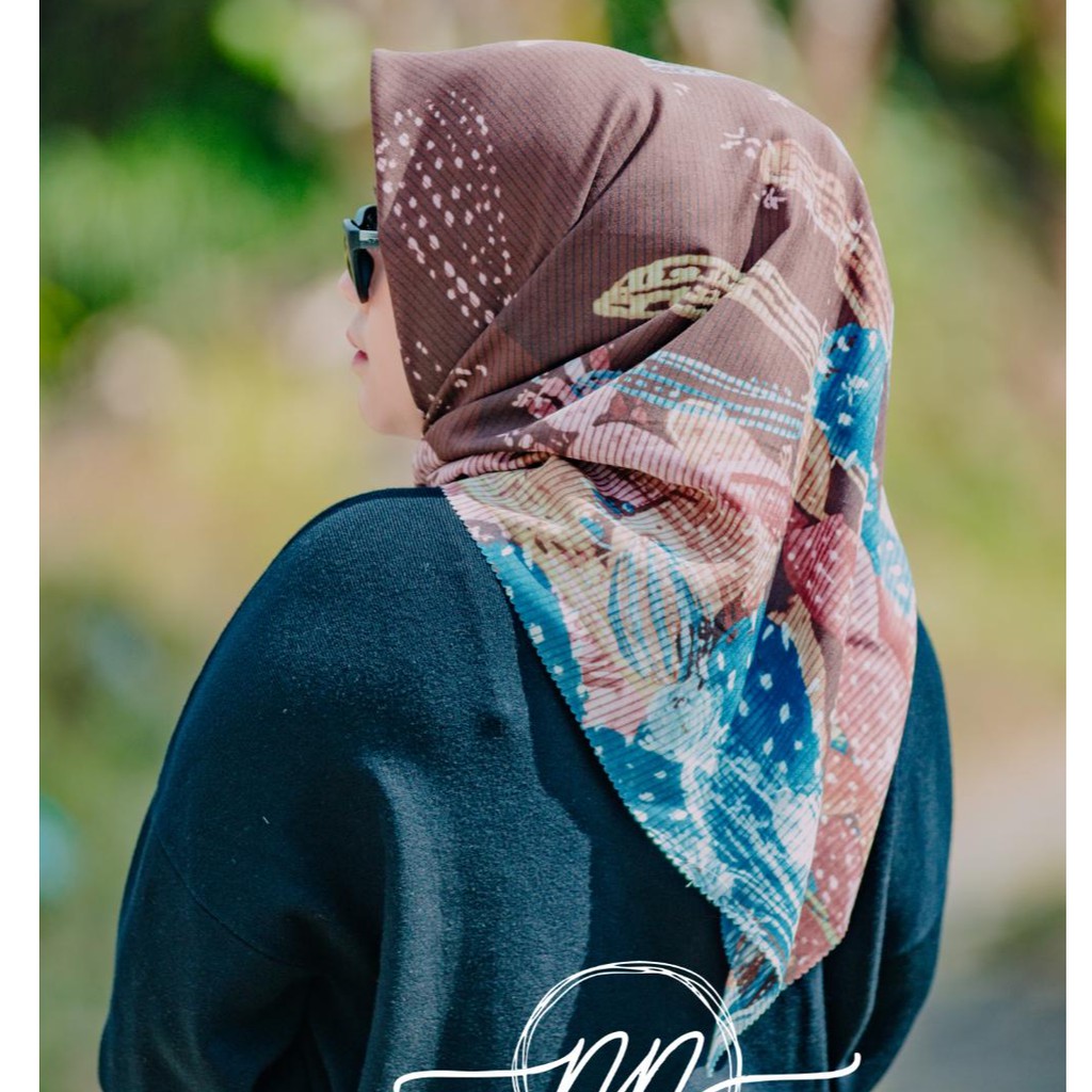 [SALE] Hijab Voal Motif Art Premium Square Lasercut Kerudung Segi empat Motif Jilbab Grosir Murah-M150