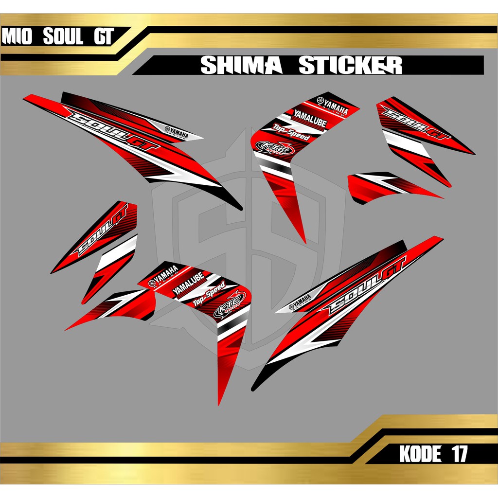 [COD] Stiker MIO SOUL GT Striping MIO SOUL GT Motor YAMAHA Sticker Variasi Racing 17 - 21
