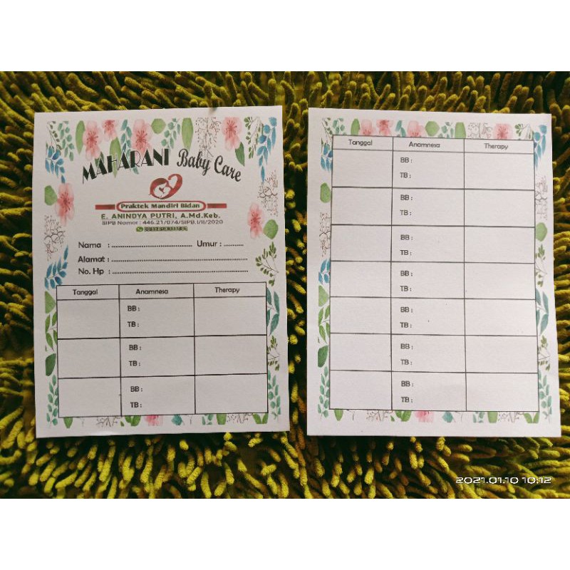 Kartu RM baby SPA - Kartu Rekam Medis - Rekam Medis
