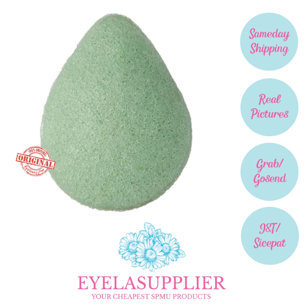 100%  Natural  Konjac Sponge Pembersih Muka Alami Mengangkat Sel Kulit mati Eksfoliasi Face Facial Spons Wajah Organik Organic Perawatan Muka Body Spon