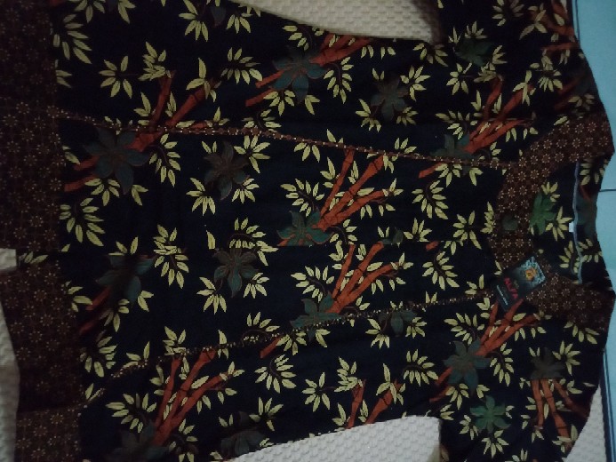 Blouse Batik Wanita Motif Kawung Biru