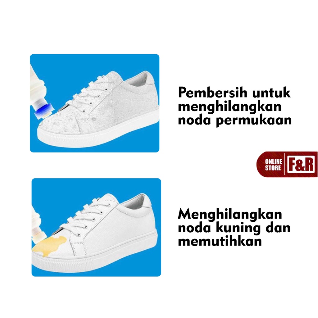 Pembersih Sepatu Putih Penghilang Noda Pemutih Sepatu White Perawatan Sepatu Tas Bag Shoes Cleaner