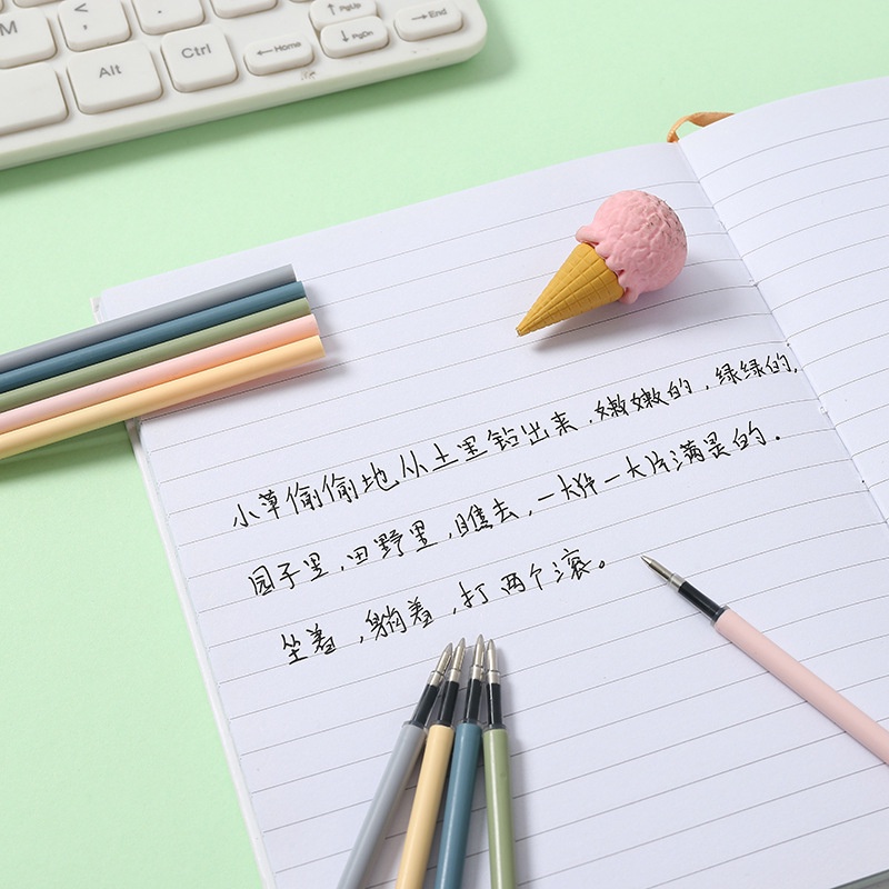 Refill Pulpen Gel Tinta Hitam 0.5mm Multi Warna Kapasitas Besar Bisa Ditarik