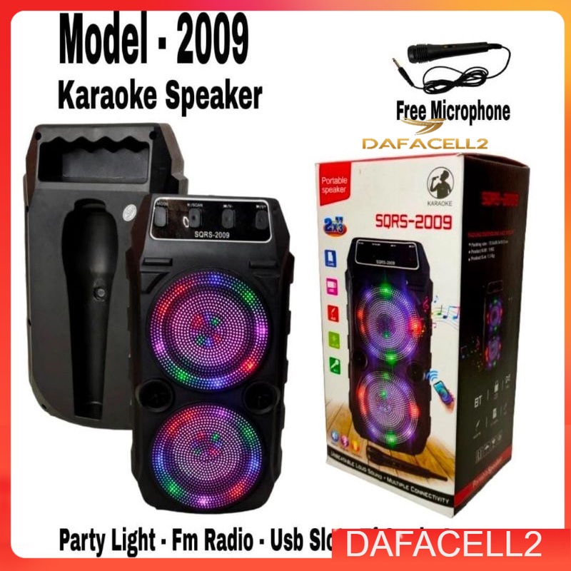 SPEAKER SQ 2009 speaker bluetooth + mic karaoke SQ 2009 speaker bluetooth