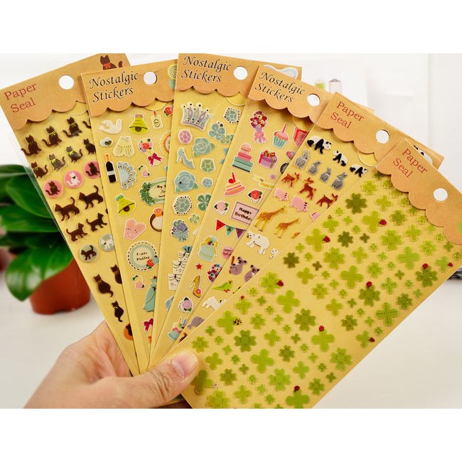 Sticker Notebook Diary Paper Seal | Nostalgic stickerS Collections