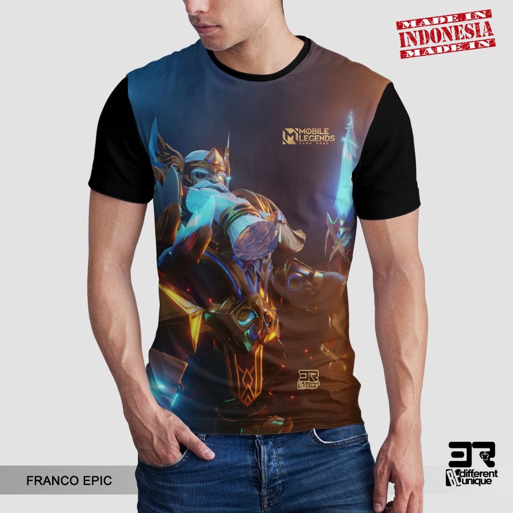 [ COD ] KAOS PRINTING GAMBAR GAME MOBILE LEGEND ML FRANCO EPIC  - BAJU DISTRO ORIGINAL GAMBAR MOBILE