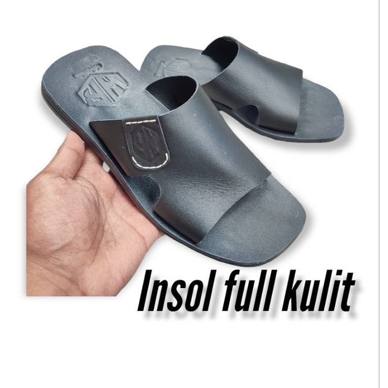 Sandal pria casual kulit asli terbaru