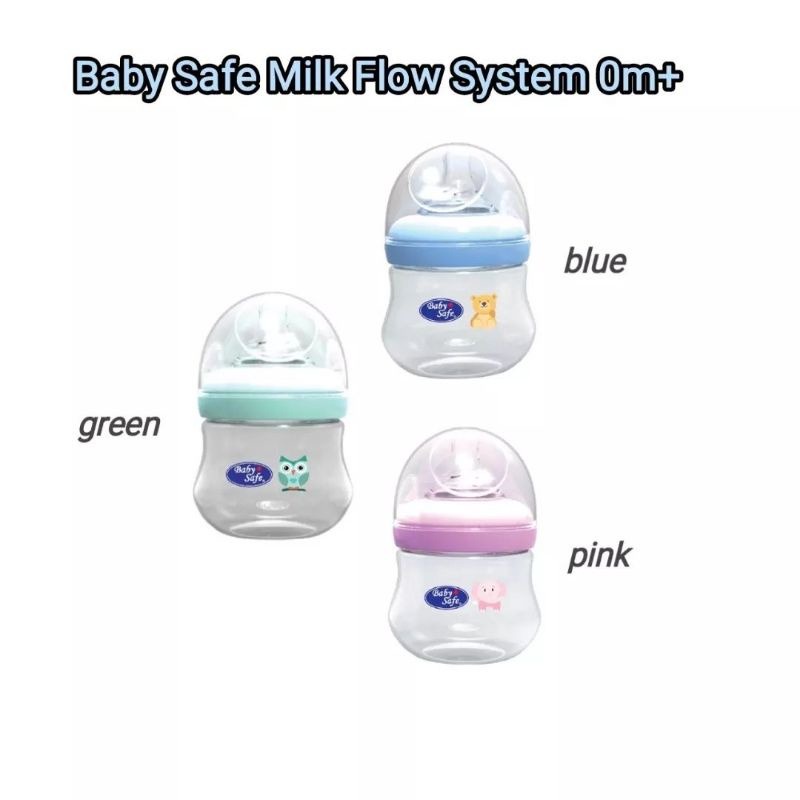 Baby Safe WN04 Wide Neck Bottle 150ml - Botol Susu Bayi RANDOM