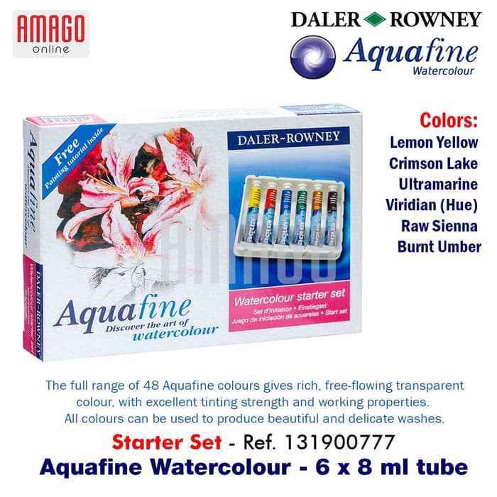

Cat Air Lukis DALER-ROWNEY Aquafine Watercolour 6 x 8 ml - Starter Set - 131900777