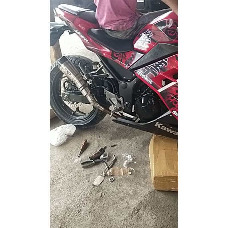 Knalpot racing Ninja 250karbu Ninja 250fi Ninja mono R25 CBR250RR Slip on R9 H2 stainles-4