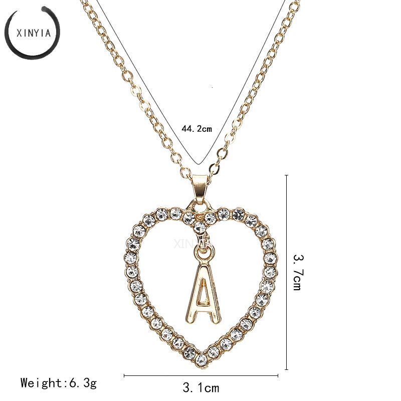 Kalung Titanium Fashion Rantai Huruf Liontin 26 Hadiah Huruf Inggris Necklace