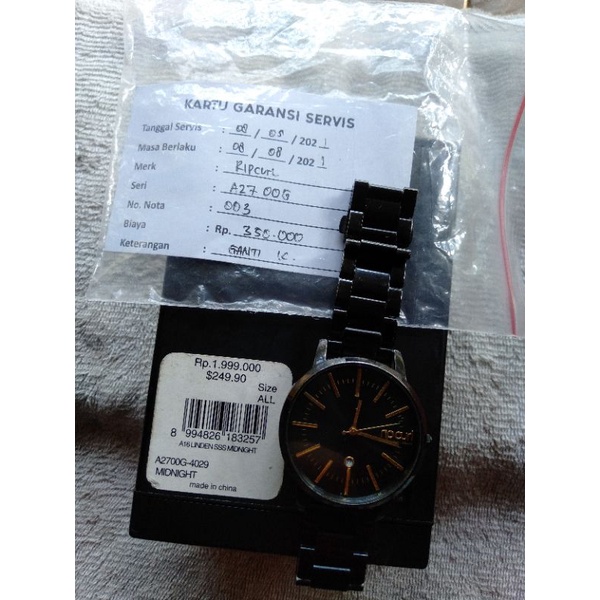 jam tangan cowok / cewek ripcurl ori