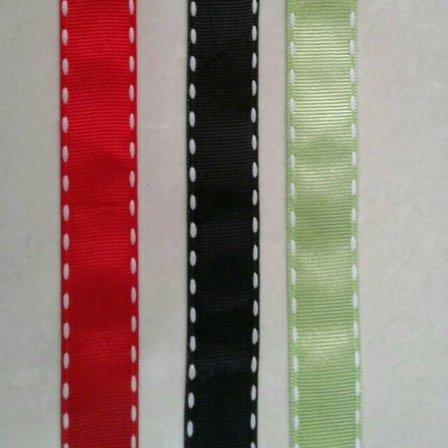 

Pita grosgrain 2cm white stitch