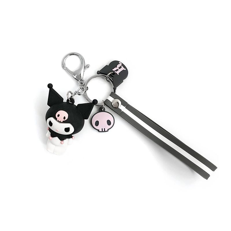 Sanrio Cute Keychain Kuromi Melody Hello Kitty Cinnamoroll Cartoon Character Bag Pendant