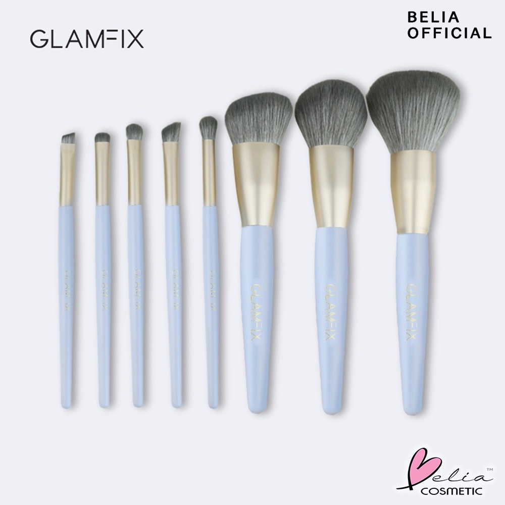 ❤ BELIA ❤ GLAMFIX Essential Brush Make Up Set 8 Pcs PREMIUM | SET Brush Premium | Brush Make Up