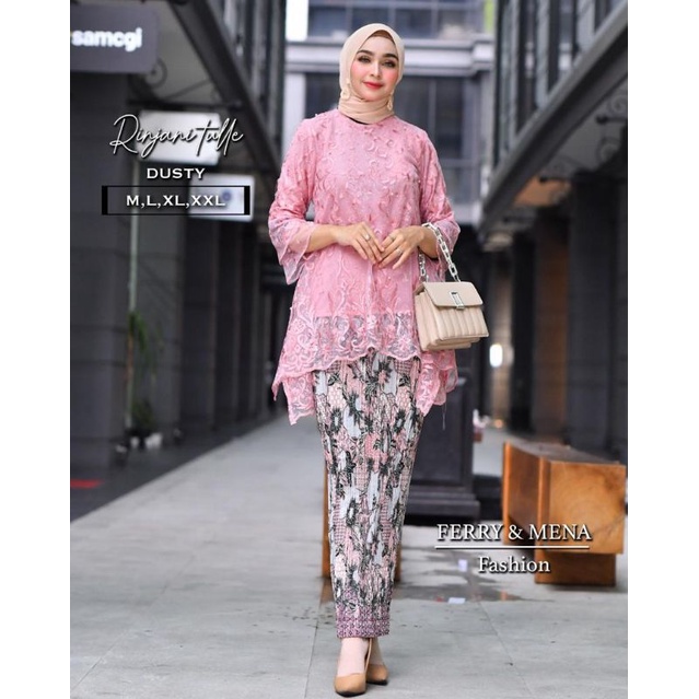 Melia Kebaya - Setelan kebaya Rinjani Tulle FM / Set Kebaya Tulle / Kebaya Wisuda / Kebaya Azkia