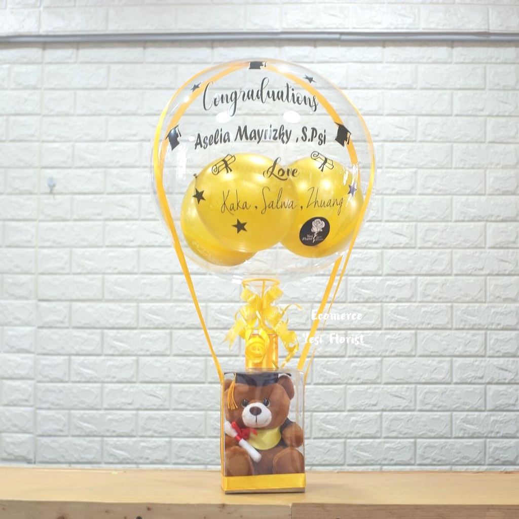 [Ready/Tidak PO] Hot Air Ballon || Bloom Box balon || balon bunga || buket balon semarang || balon m