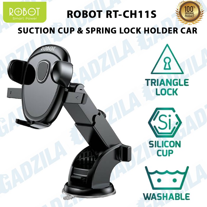 ROBOT CAR MOUNT HOLDER HP MOBIL SUCTION CUP DASHBOARD KACA