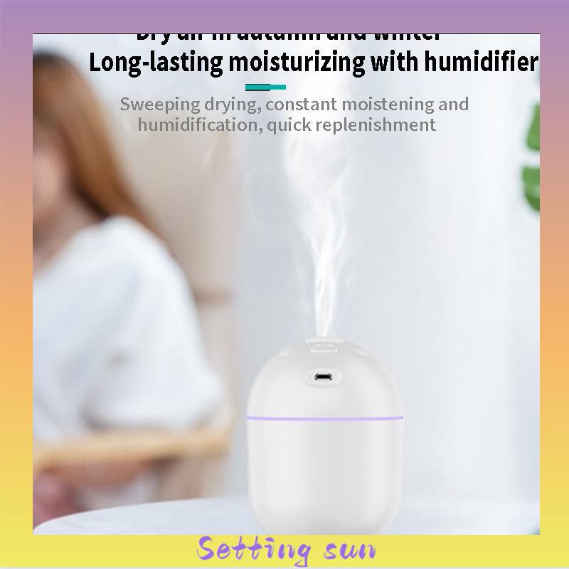 Air Humidifier Mini Portabel USB Aroma Minyak Esensial Diffuser Mobil Aromaterapi Minyak Humidifier Ultrasonic Cool Mist Fogger Mist Maker 220 Ml (Putih) TN